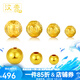 漢秀 黃金轉(zhuǎn)運珠 六字真言3D硬足金手鏈串珠男女 光面金珠子散珠 光珠直徑約8mm(金約0.52克)