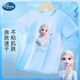 迪士尼愛(ài)莎公主女童短袖t恤兒童速干衣夏季漸變色JXAF4081D 藍色  140