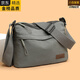 EKK日本進(jìn)口名牌新多層斜挎包百搭多口袋便攜布包防潑水單肩女包輕便 灰色