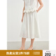 獨(dú)束大碼女裝立體荷葉邊時(shí)尚套裝2025夏季新品時(shí)尚氣質(zhì)上衣半裙 梔子白（上衣-常規(guī)短袖） XL （尺碼：3）