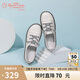 金利來（goldlion）女鞋一腳蹬休閑軟底單鞋平底小白鞋女 668130071灰色38
