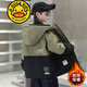 G.DUCKKIDS品牌童裝男童加絨外套秋冬款加厚兒童保暖派克服男孩冬季外穿衣服 軍綠色 150