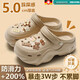 JCZS洞洞鞋女款2025新款夏季外穿厚底eva手術(shù)室用防滑防臭超火孕婦軟 米白【棕色熊】 35-36 (內長(cháng)230MM)