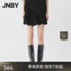JNBY/江南布衣25夏新品半身裙女輕盈柔軟休閑通勤俏皮小短裙5P4D11120 001/本黑 XS