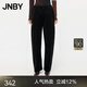 江南布衣（JNBY）【燈芯絨闊腿褲】燈芯絨高腰休閑褲子長褲松緊腰女 001/本黑 S
