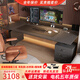 鵬景雅居電動(dòng)升降電腦桌臺(tái)式升降桌工作臺(tái)學(xué)習(xí)書桌家用雙人游戲桌 TL85 副柜版 升級(jí)桌面排插+副柜 220*80cm包安裝