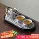 尚言坊青花汝窯手抓壺蓋碗功夫茶具茶杯高檔防燙家用旅行茶具套裝泡茶碗
