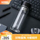 膳魔師（THERMOS）玻璃杯雙層隔熱水杯茶水分離杯泡茶300ml高硼硅透明便攜 TCGD-300 黑色 300ml