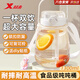 特步（XTEP）噸杯噸桶杯大容量健身運(yùn)動(dòng)水壺兒童學(xué)生上學(xué)男女吸管大肚太空杯白