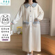 草景家待產(chǎn)裙秋冬加厚孕婦睡衣純空氣棉夾層月子服保暖大碼哺乳睡衣 QSY7792長(zhǎng)裙#贈(zèng)送同款頭巾 XL碼 (推薦體重120-135斤左右)