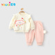 優(yōu)奇嬰兒衣服女寶寶春秋長(zhǎng)袖套裝嬰幼兒早秋長(zhǎng)袖長(zhǎng)褲分體兩件套外出