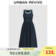 UR2025夏季新款女裝拼接假兩件撞色無(wú)袖連衣裙UWM750057