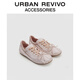 URBAN REVIVO2025夏季新款女士蝴蝶結(jié)芭蕾舞單鞋UAYS50038 粉紅 38