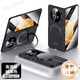 智父榮耀magic v3手機殼榮耀magicv3折疊屏保護殼超薄防摔v3中軸全包magsafe磁吸支架高級感男女外殼 高清款【絨黑色】升級康寧膜*磁吸支架*鉸鏈全包