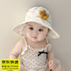 眺德高兒童遮陽(yáng)帽夏季網(wǎng)紗空頂帽寶寶可愛(ài)透氣薄款帽子男女童沙灘太陽(yáng)帽 黃色【44-52cm】