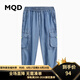 MQD童裝夏裝男大童牛仔長褲 淺牛仔藍(lán) 110