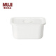 無印良品（MUJI） 聚丙烯可作為保存容器使用附氣閥便當(dāng)盒 飯盒 白色 長(zhǎng)方形  125ml