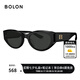 BOLON暴龍眼鏡王鶴棣同款25年新品貓眼太陽(yáng)鏡防曬墨鏡送男女友BL3208 C10 亮黑色-偏光
