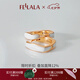 翡拉拉（fellala）「華彩緞帶」耳環(huán)女復古耳飾高級感耳扣耳圈生日七夕情人節禮物 華彩緞帶耳扣|白色