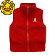 G.duck童裝適合2-15歲兒童搖粒絨馬甲秋冬運動(dòng)抓絨衣外套雙層同色兩面穿 紅色 雙層小狗兩面可穿 120 適合身高100~110厘米