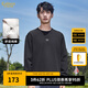 卡賓（CABBEEN）【純棉】高周波LOGO長袖T恤男裝2024秋季新款寬松潮牌打底衫 煤黑色01 XL /180/52