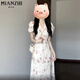 棉致茶歇法式泡泡袖碎花連衣裙女夏季2025新款小眾設(shè)計溫柔氣質(zhì)長裙 A111掛枝海棠碎花【高品質(zhì)50.5】 L 115-130斤