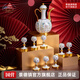 景德鎮(zhèn)龍珠閣寶相韻彩陶瓷酒具套裝白酒清酒茅臺(tái)五糧液酒杯酒具 寶相韻彩酒具10頭套裝