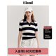 ELAND衣戀POLO衫女基礎(chǔ)款百搭針織短袖舒適毛衣T恤新款 深藍(lán)色(52)D/Blue M 165