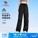 駱駝（CAMEL）速干工裝女褲戶外登山旅行休閑梭織長褲 J25BAYL6079 幻影黑 L