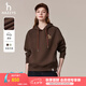 哈吉斯（HAZZYS）女裝 秋季女士衛(wèi)衣純色活力連帽運動休閑風(fēng)套頭衛(wèi)衣女 酒紅色WN M (160/84A 38)