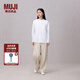 無印良品（MUJI）女式易干平紋盤扣襯衫女士襯衣外套內(nèi)搭春季款長袖新中式女裝上衣 白色 M （160/84A）