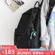viney背包女雙肩包男書包初中高中大學(xué)生旅行包小學(xué)生三到六年級(jí)電腦包時(shí)尚大容量簡(jiǎn)約輕便休閑旅游戶外出游韓版運(yùn)動(dòng)黑色+恐龍掛件