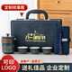 蝶設(shè)八一建軍節(jié)紀(jì)念品伴手禮物退伍商務(wù)茶具套裝定制公司高檔客戶員工 藍色【古韻套裝】京倉發(fā)貨無刻字