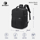 BAGZY雙肩包書(shū)包商務(wù)旅行包電腦包登機包飛機包防水輕便短途旅行大容量 黑色（40*30*20cm） 25L