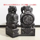 晟煦石雕門(mén)墩抱鼓石一對大象擺件酒店庭院家用仿古青石鼓門(mén)當戶(hù)對 福字魚(yú)款80cm一對黑亮