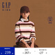 GAP【大小童同款】女童秋冬款撞色條紋毛衣兒童裝666924