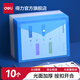 得力（deli）A4按扣學(xué)生桌面透明文件袋 試卷收納 學(xué)科分類(lèi) 防水防塵學(xué)科袋放書(shū)袋資料收納 透明白10個(gè)-光面加厚 5505