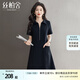 絲柏舍短袖連衣裙2025夏裝新款女裝翻領(lǐng)氣質(zhì)收腰時(shí)尚短款A(yù)字裙