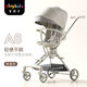 playkids普洛可A8max三代嬰兒推車(chē)遛娃神器0-6歲用折疊可坐可躺輕便高景觀(guān) A8渣渣灰