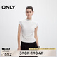 ONLY2025春季新款百搭舒適純色修身顯瘦小高領T恤女|125101013 S00 白色 L