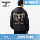 BOY LONDON【金烏神羽】25新款秋情侶款潮牌休閑梭織夾克外套N23800 黑色 XS