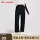 坦博爾褲子女款防曬涼感速干闊腿褲垂感休閑褲TB4251002 黑色 170 