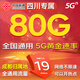 中國(guó)聯(lián)通流量卡電話(huà)卡四川聯(lián)通手機(jī)卡全國(guó)通用大王卡無(wú)限速上網(wǎng)卡超低月租成都聯(lián)通卡 四川聯(lián)通卡【19元80G流量+成都?xì)w屬】外省勿拍