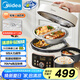 美的（Midea）鴛鴦分格電壓力鍋4升雙膽高壓飯鍋微壓 家用全自動智能預(yù)約開蓋煮小米粥燉湯MY-4KK05飯煲4-6人
