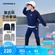 匡威（Converse）匡威童裝男童套裝2025春季新款女童休閑兩件套長袖T恤長褲運動服 藏青藍 150 /72 【建議身高140-152cm】