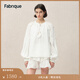 Fabrique白月光微透純棉刺繡上衣襯衫短裙度假套裝女2025春季新品 套裝 XS /P