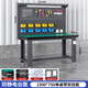 祥戈重型防靜電工作臺鉗工臺車(chē)間維修臺流水線(xiàn)操作臺帶抽屜實(shí)訓臺桌子 1500*750*800mm單桌+雙掛板+燈架