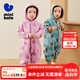 迷你巴拉嬰兒連體衣棉服外出冬季寶寶羽絨服幼兒衣服保暖雙面絨兩面穿外套 紫色調(diào)00377 90cm