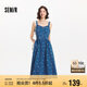森馬（Semir）牛仔連衣裙女甜酷時(shí)尚個(gè)性2025夏元?dú)鉂M(mǎn)印背帶裙俏皮109325114025
