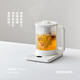 olayks立時梨花壺養(yǎng)生壺煮茶器迷你中藥壺燉藥壺辦公室養(yǎng)生杯養(yǎng)生燒水壺恒溫水壺小型燒水壺 陶白 1.5L 【316底盤+濾網(wǎng)+16項菜單】 陶白